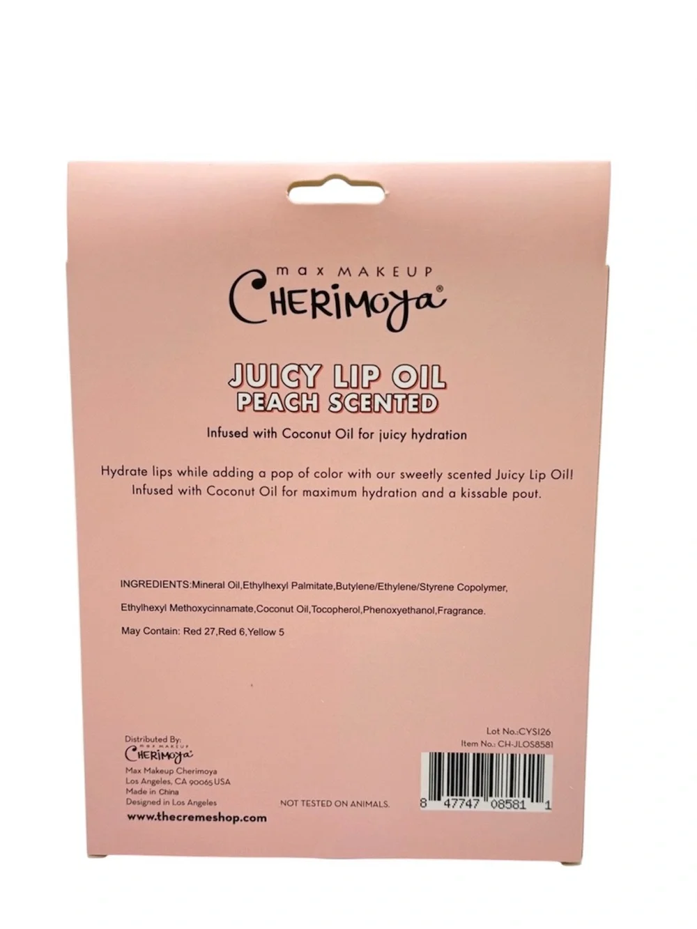 Cherimoya Juicy Lip Oil Trio Set Peach Scented NEW Gift Set